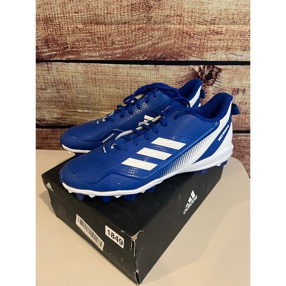 Adidas FY4440 Icon 7 MD Ironskin Low Top Baesball Cleats Royal Blue Sz 15 NWT - Picture 3 of 5